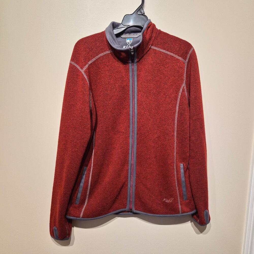 Kuhl Women's Large Alfpaca Fleece Full Zip Jacket with Pockets and Thumb Loops